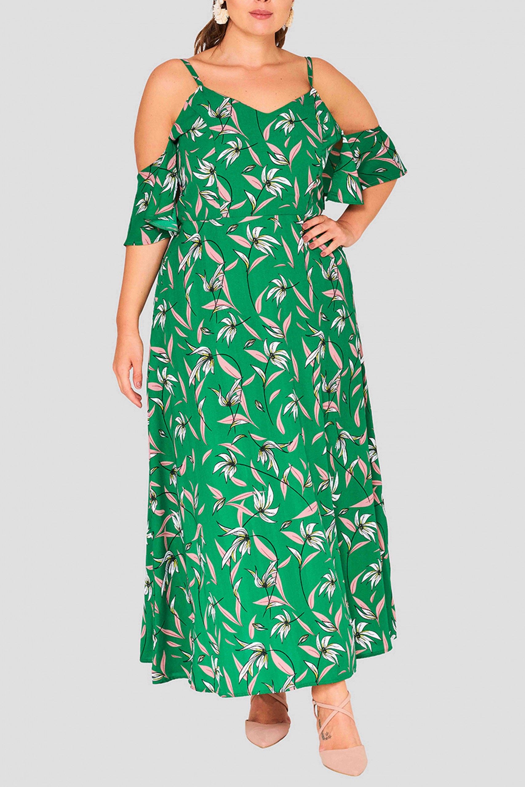 Smitsom sygdom knap cigar Plus Size Green Maxi Dress | Curvy Chic Online - Plus Size Dresses