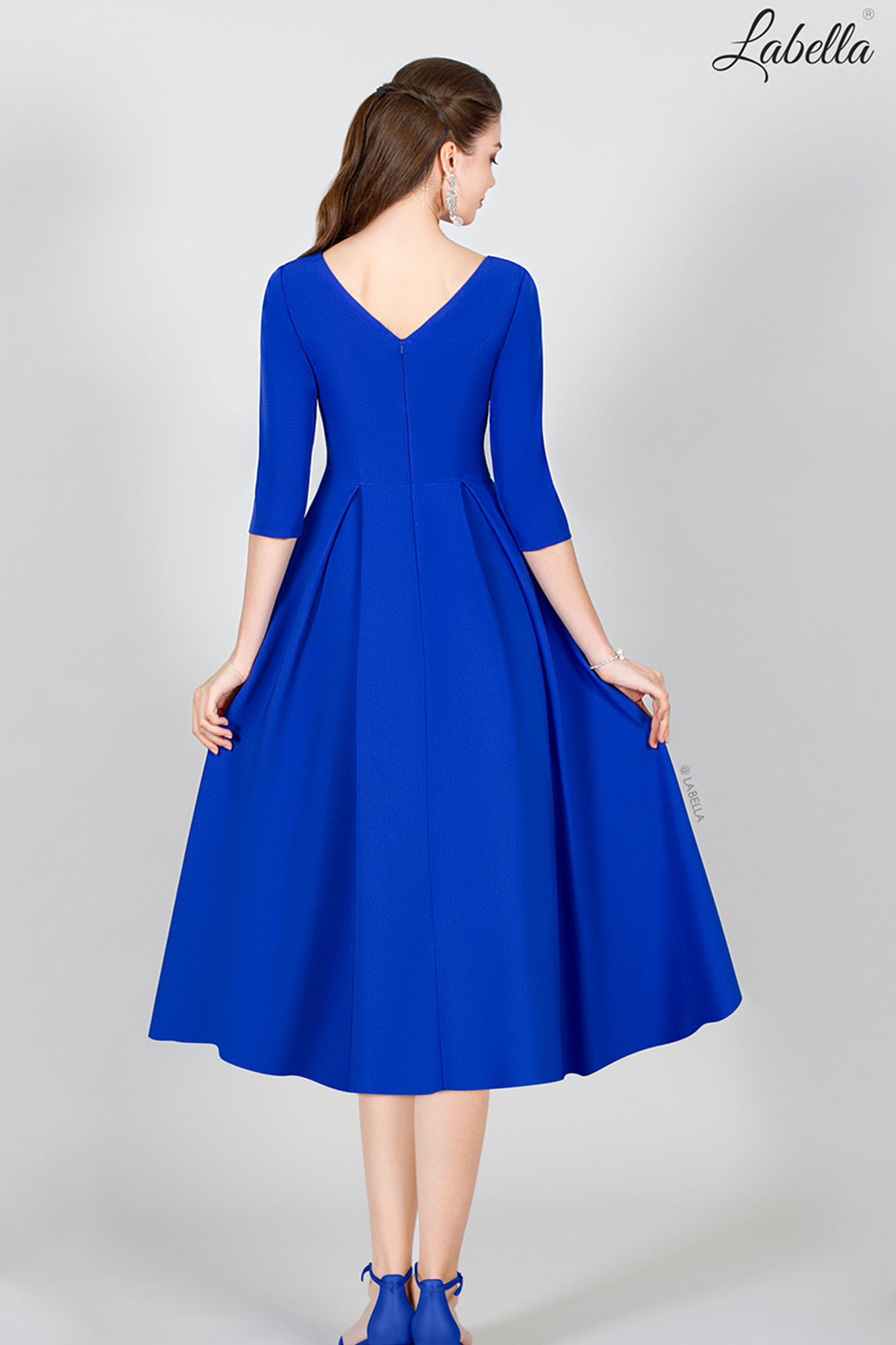 Royal Blue Gino Cerruti Midi Dress